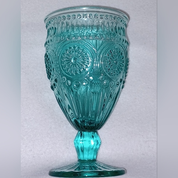 Single Pioneer Woman Adeline Turquoise Goblet - Picture 6 of 10
